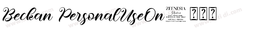 Beckan PersonalUseOn字体转换